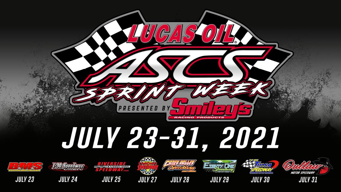 ASCS Sprint Week Daily Breakdown Of Times, Prices, And Classes