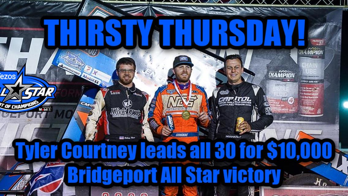 Tyler Courtney leads all 30 for $10,000 Bridgeport All Star victory