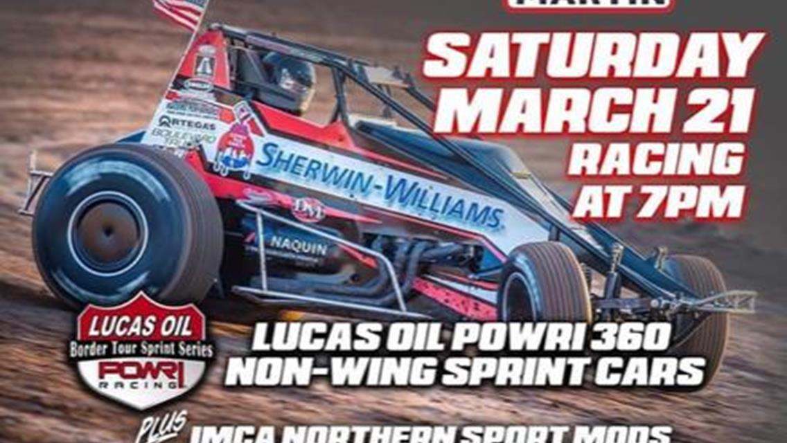 Season Opener Draws Near for POWRi Lucas Oil Border Tour Sprint Series