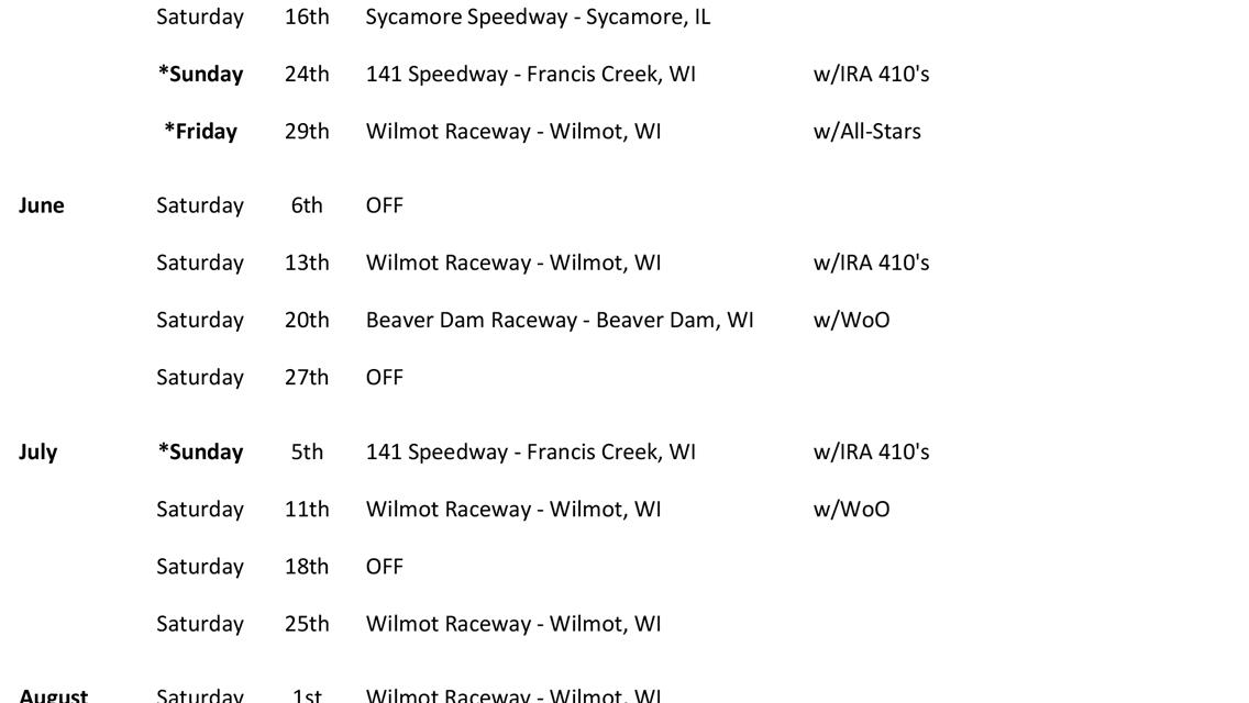 2020 ILS Schedule Released!