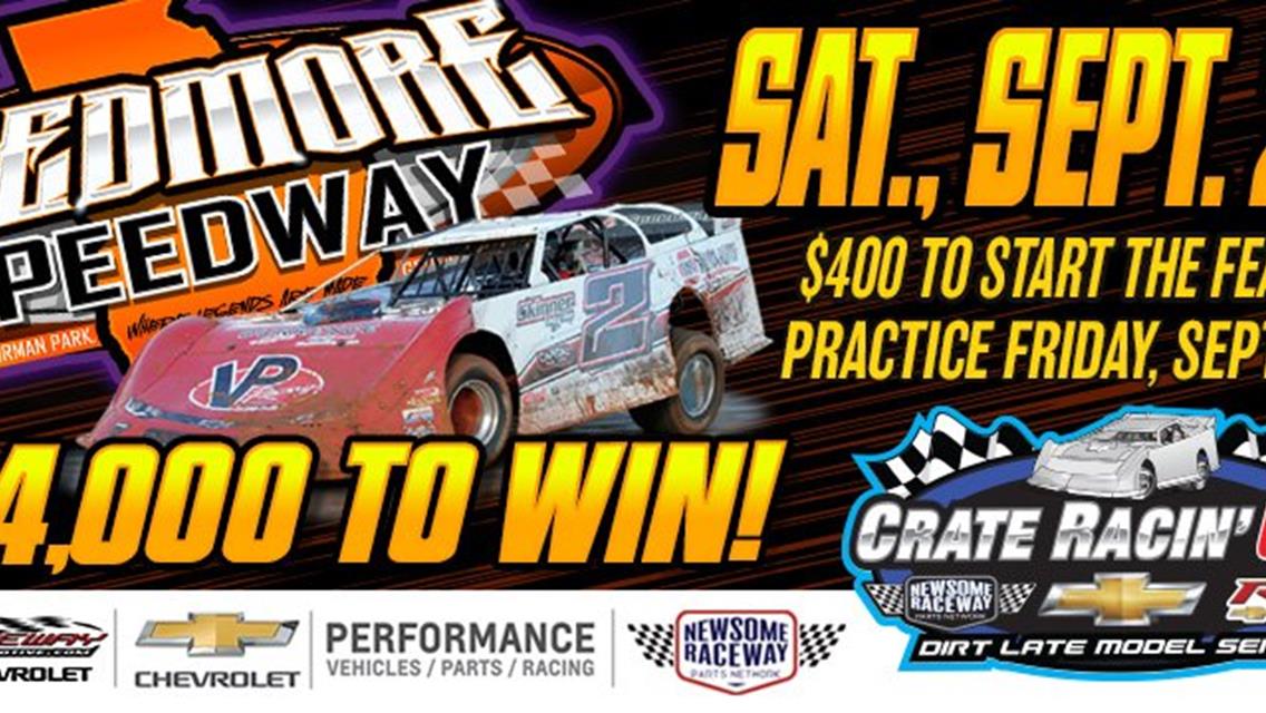 CRATE RACIN’ USA LATE MODELS MAKE FIRST EVER STOP AT NEEDMORE SPEEDWAY