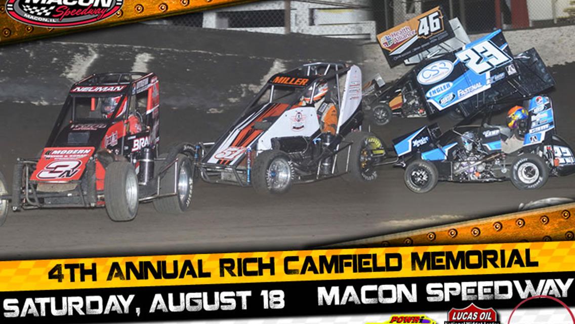 Camfield Memorial Macon Speedway Sat, August 18th