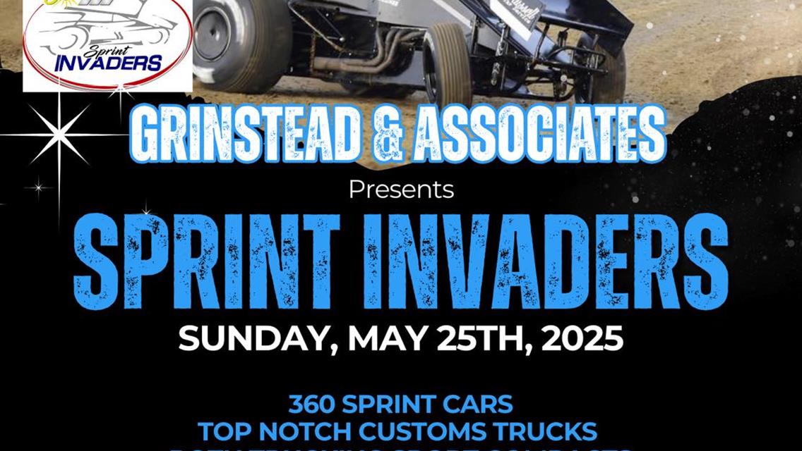 Traditional Memorial Weekend Sprint Invaders Stop is Sunday at 34 Raceway!