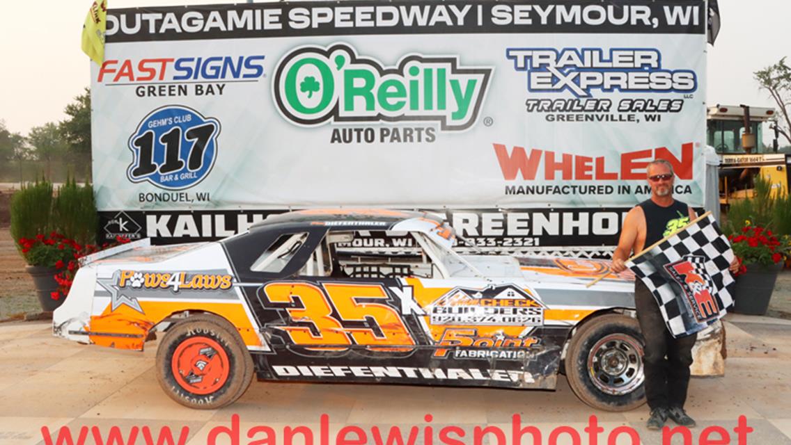 WOODS SWEEPS OUTAGAMIE MODS, MROCZKOWSKI, DIEFENTHALER, SCHMIDT &amp; BOOTH ALSO FEATURE WINNERS