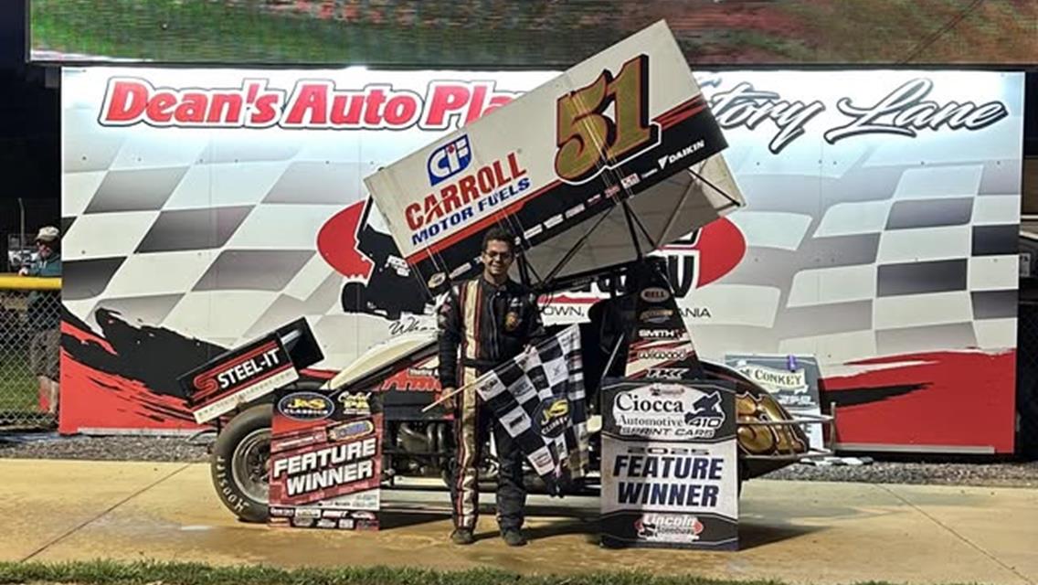 RAHMER CHARGES TO THRILLING VICTORY AT LINCOLN SPEEDWAY; Spence Captures 358 Sprint Car Feature at Lincoln Speedway