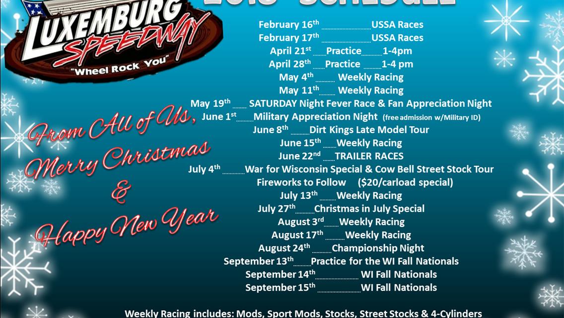 Luxemburg Speedway Releases Their 2018 Race Schedule