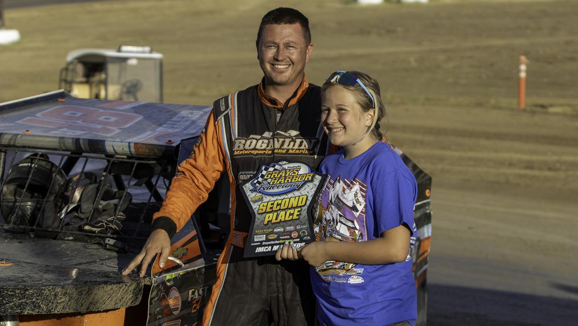 Austin Kerrigan wins, and Robert Jenner and Randy Goodman first time winners at Grays Harbor Raceway during the Fair!