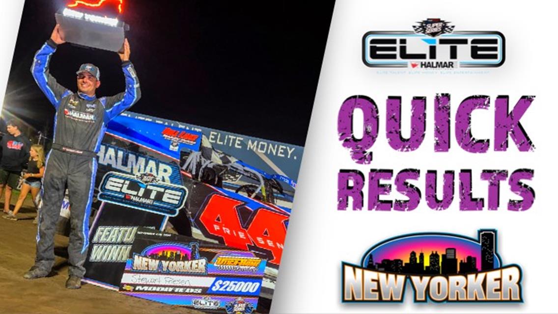 NEW YORKER™ RESULTS SUMMARY  UTICA-ROME SPEEDWAY SEPTEMBER 4, 2022