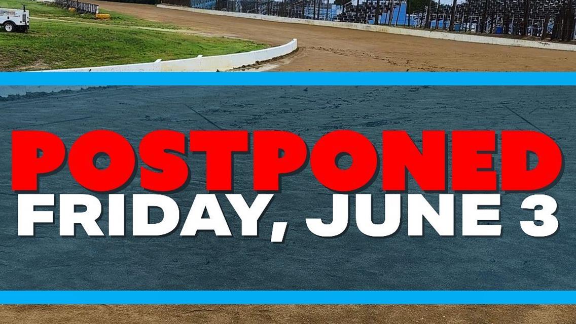 Friday, June 3 Event at Georgetown Speedway Postponed Due to Soaked Track