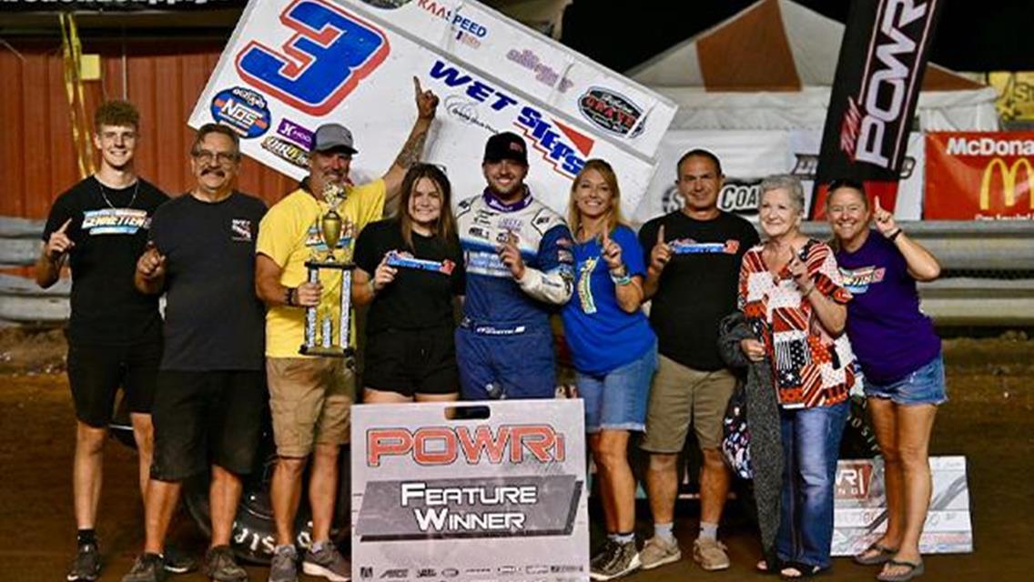 Ayrton Gennetten Retains Victory with POWRi 410 Outlaw Sprints at Missouri State Fair Speedway