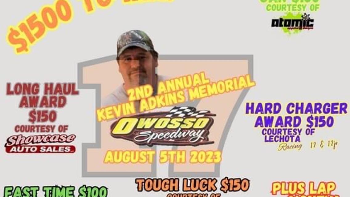 KEVIN ADKINS MEMORIAL AUG 5TH ITINERARY