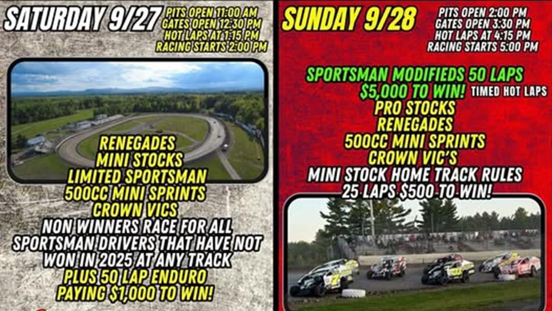 It&#39;s RACE DAY SATURDAY at Airborne Park Speedway!!