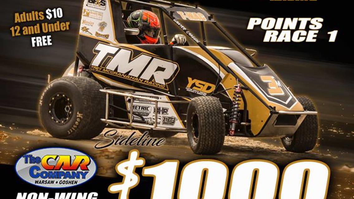 Take 3: Circus City Speedway Opens 2019 Season Saturday with $1,000 to win Non-Wing Outlaws