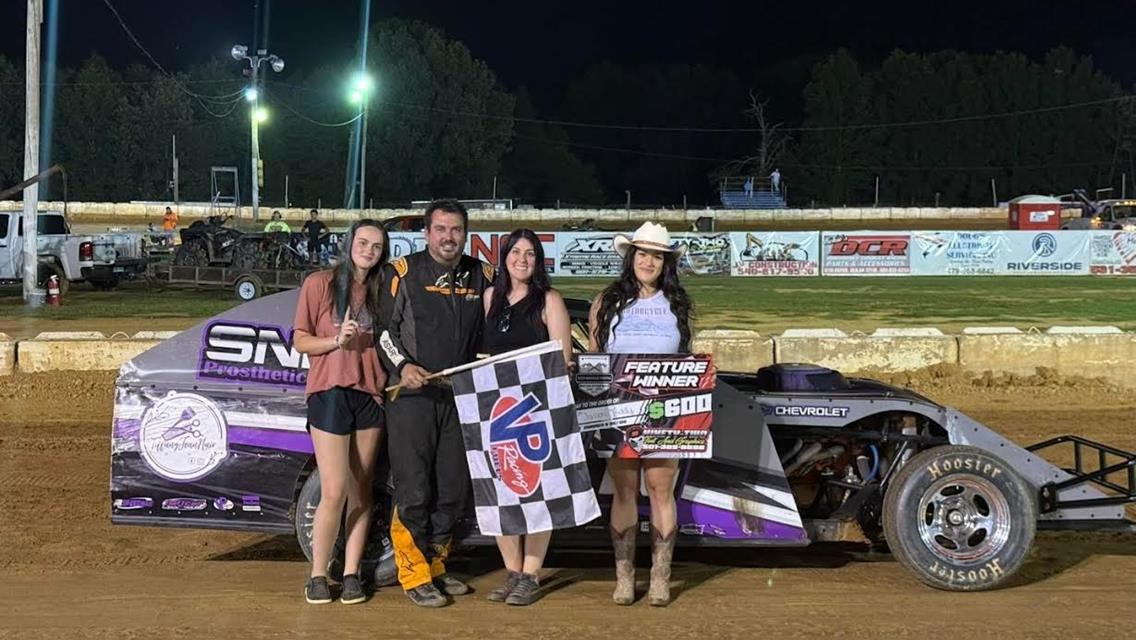 Jason Eddy won at Two Dollar Pistol Motor Speedway on June 21.