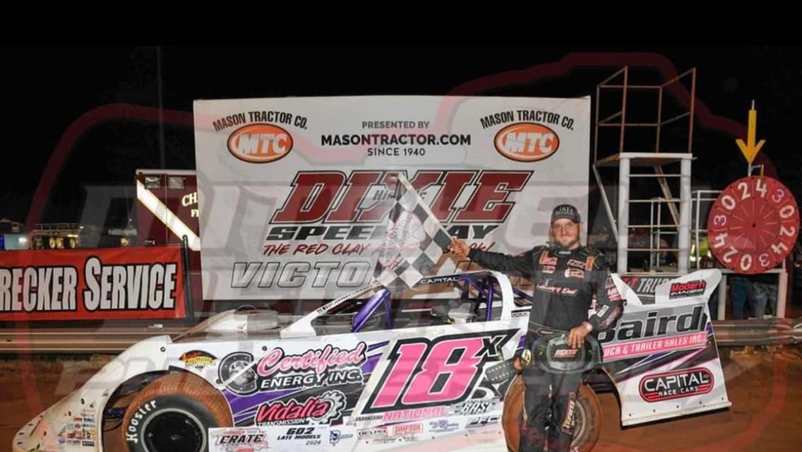 Michael Page won the $10,000 top prize in the 602 Late Model division at Dixie Speedway (Woodstock, Ga.) on Oct. 12.