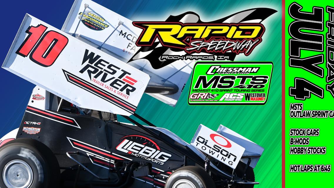 July 4 at Rapid Speedway now $5,000 to win