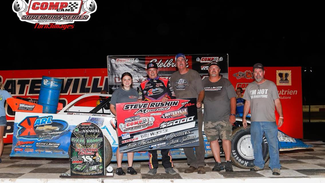 Billy Moyer won the Steve Rushin Memorial opener on Friday, September 20 at Batesville Motor Speedway (Locust Grove, Ark.).