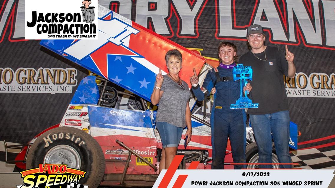 Daniel Blaeser Earns Victory in POWRi Jackson Compaction Vado 305 Sprints