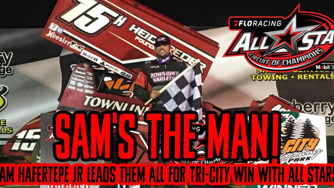 Sam Hafertepe Jr. leads them all for Tri-City Raceway Park win with FloRacing All Stars