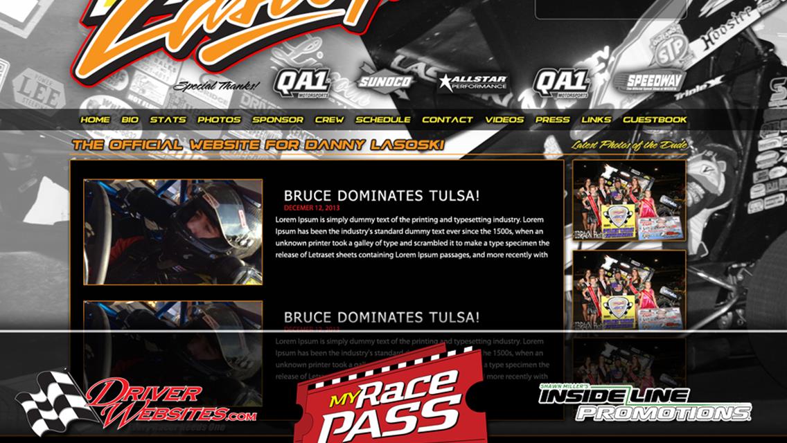 Driver Websites Creates New Website for Champion Danny Lasoski