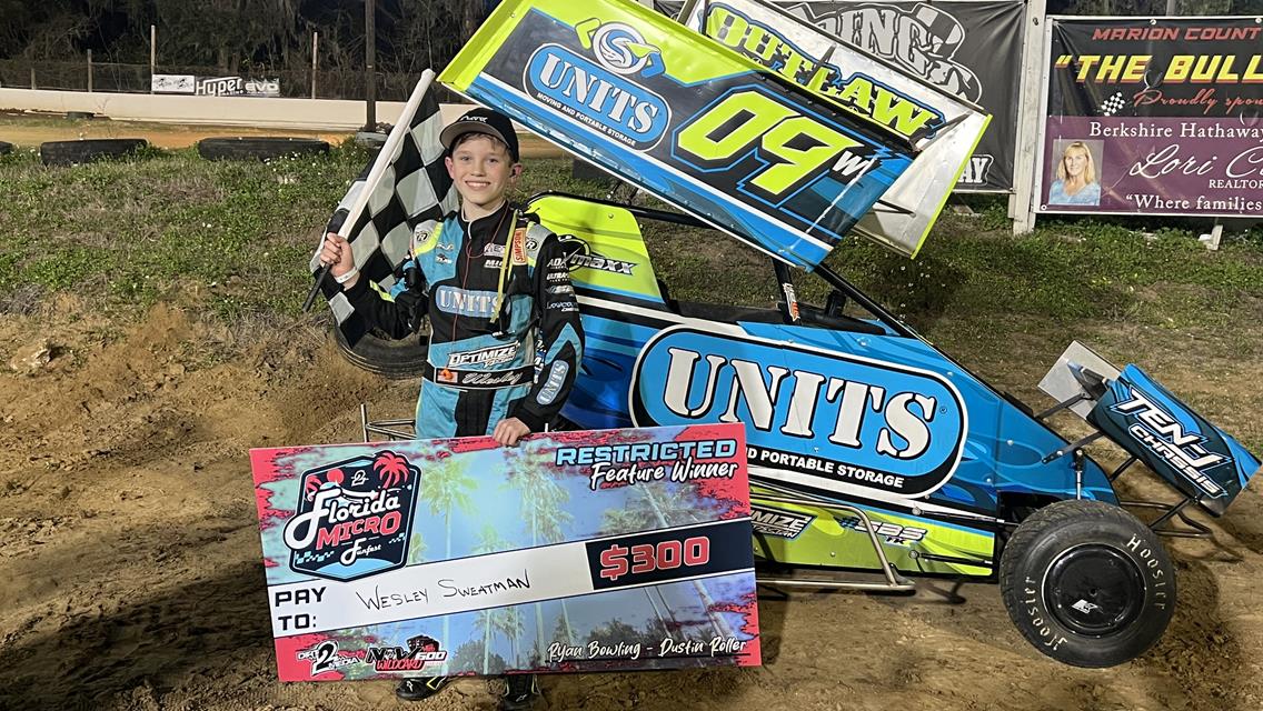 Flud, Newell, Sweatman and Ballard Score Second Night of Florida Micro FunFest at Marion County Speedway!