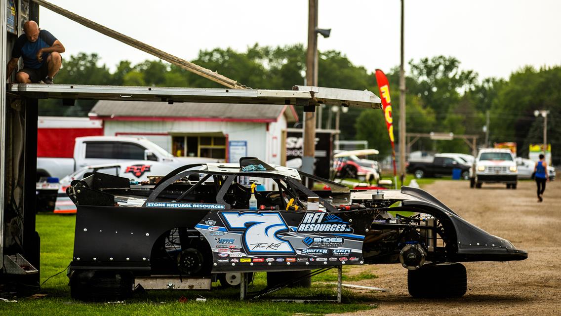 Davenport Speedway (Davenport, IA) – Lucas Oil Late Model Dirt Series – July 10th, 2023. (Heath Lawson photo)