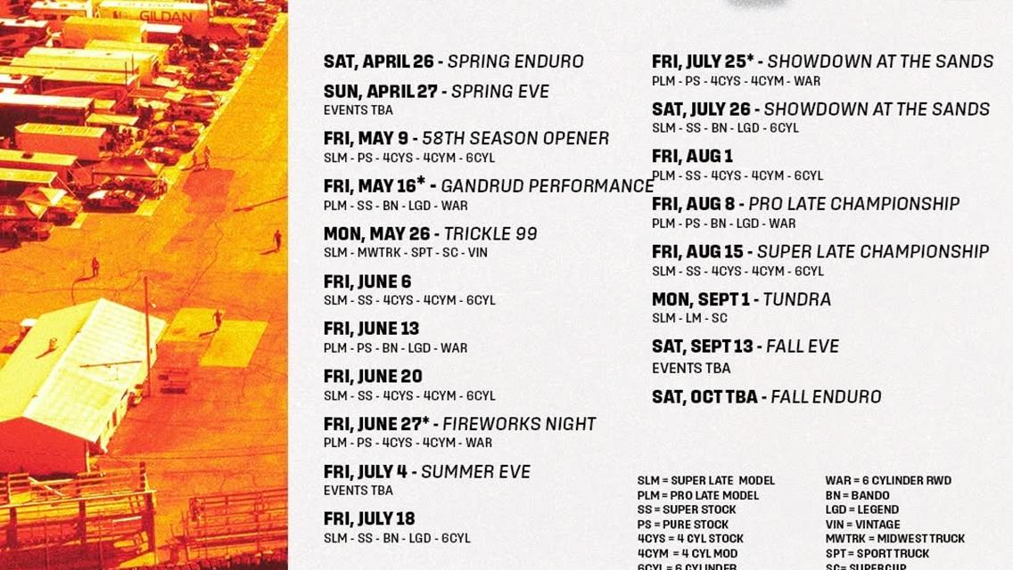 2025 Schedule Released!