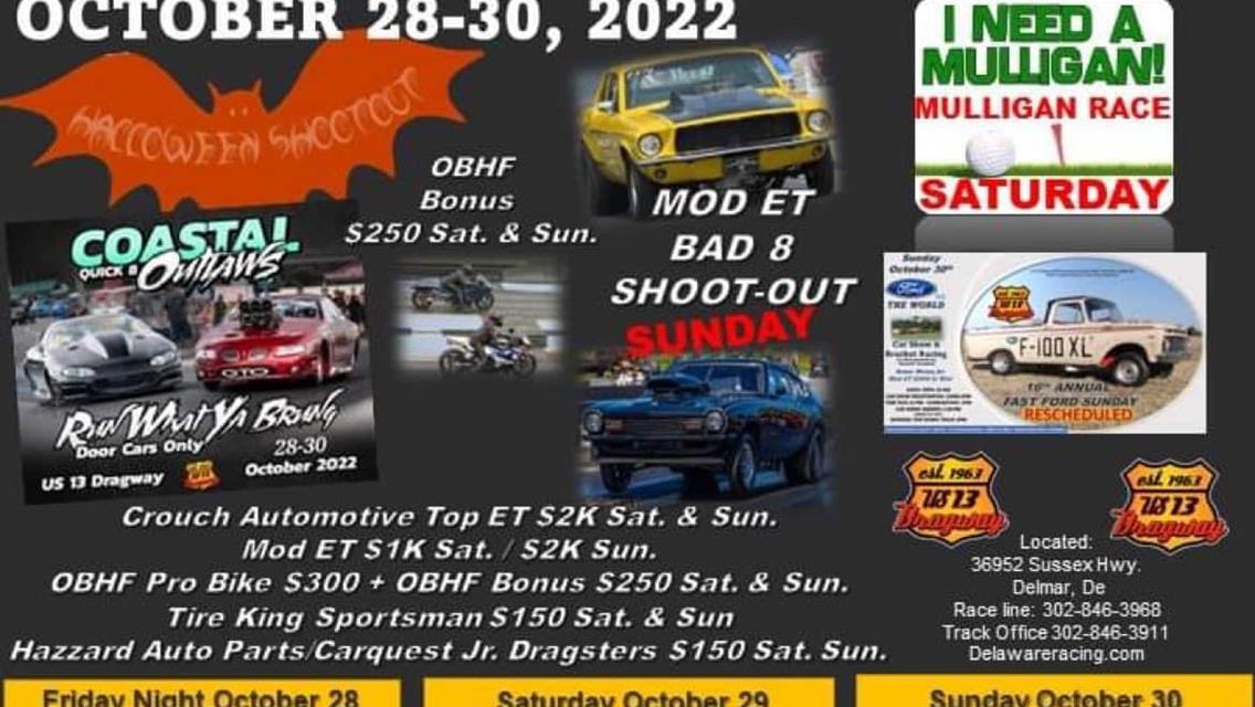 Halloween Shootout at US 13 Dragway This Weekend