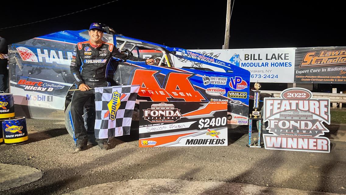 FRIESEN TAKES HALMAR #44 TO VICTORY LANE AT FONDA FOR THE 6TH TIME IN 2022