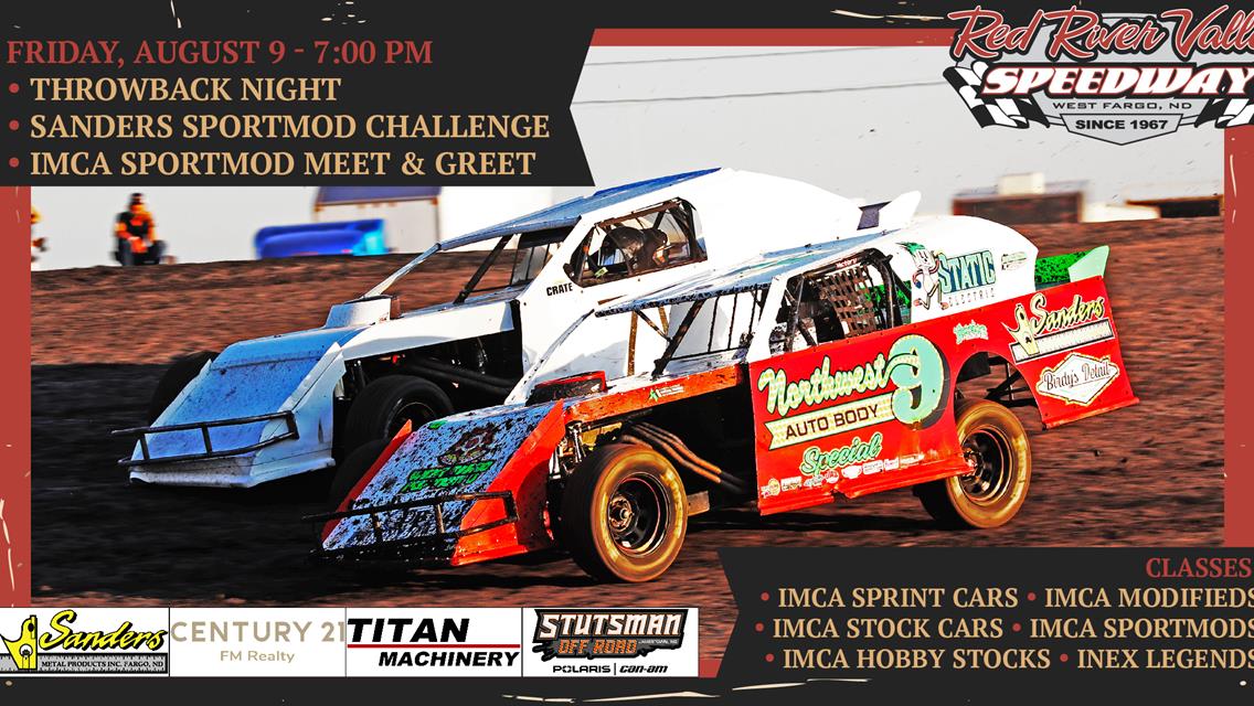 Friday, August 9 - Throwback Night | Sanders SportMod Challenge | IMCA SportMod Meet &amp; Greet