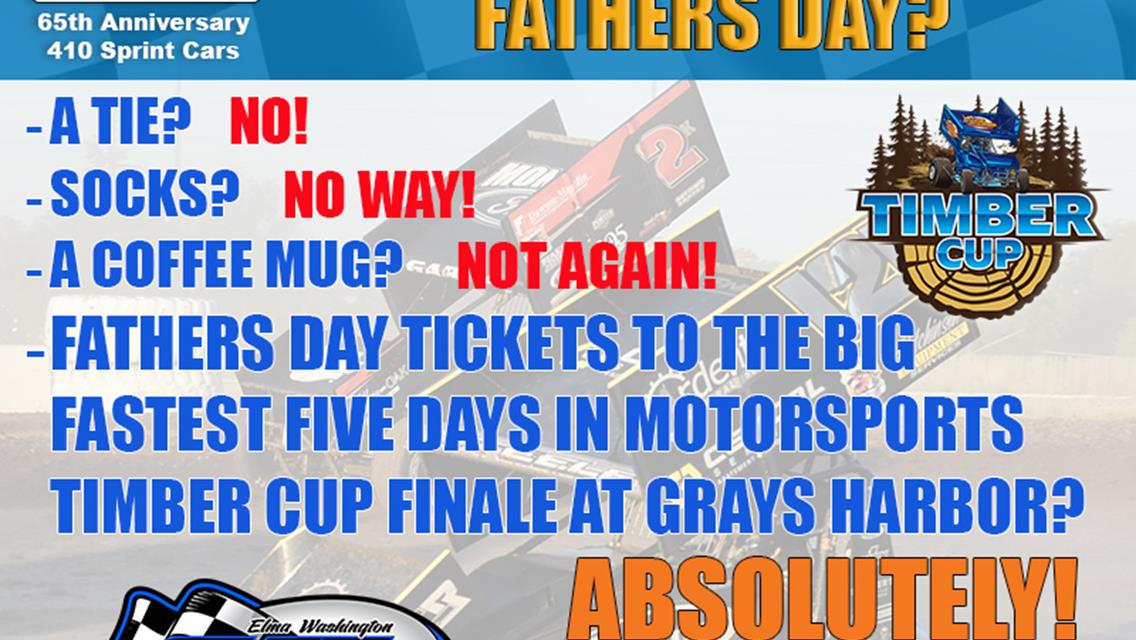 Timber Cup with 410 Sprint Cars and FIREWORKS ON FATHERS DAY!!!!