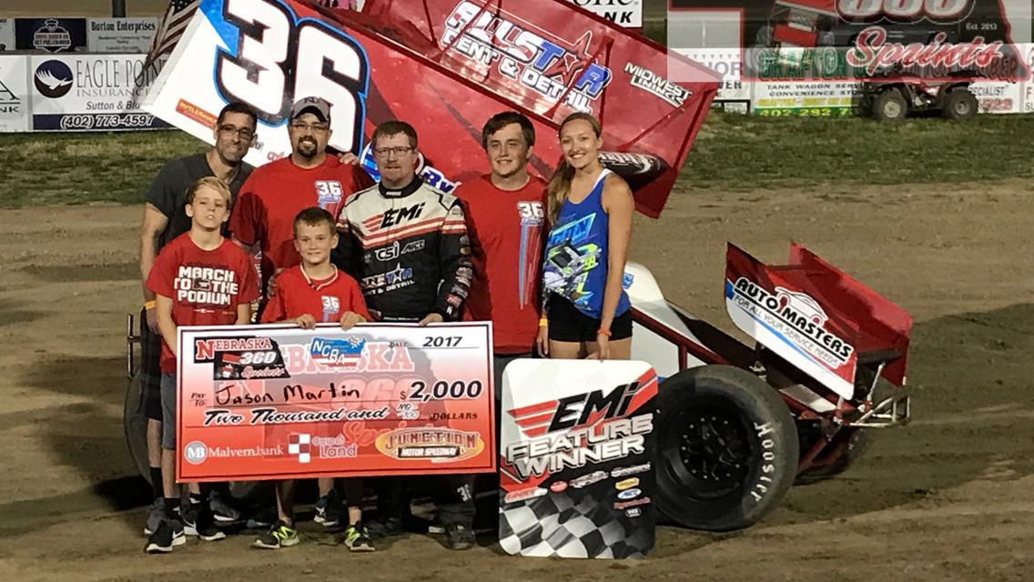 Jason Martin&#39;s Late Pass Parks Him in Victory Lane at Junction Motor Speedway!