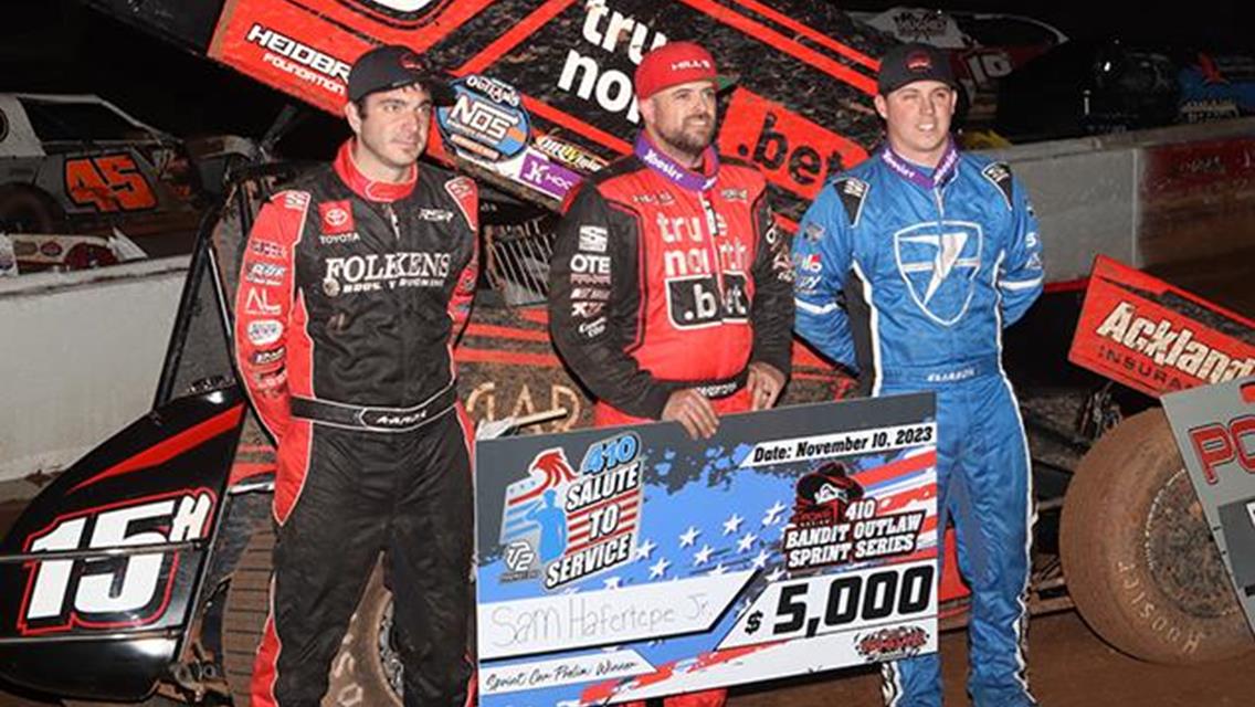 Sam Hafertepe Jr Victorious in Night One Salute to Service Win with POWRi 410 BOSS