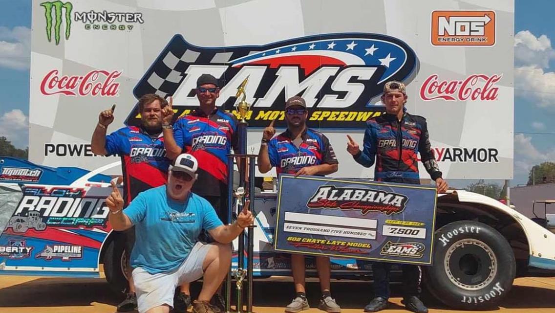 Bubba Roling in Victory Lane at East Alabama Motor Speedway during the 2024 Alabama State Championship.