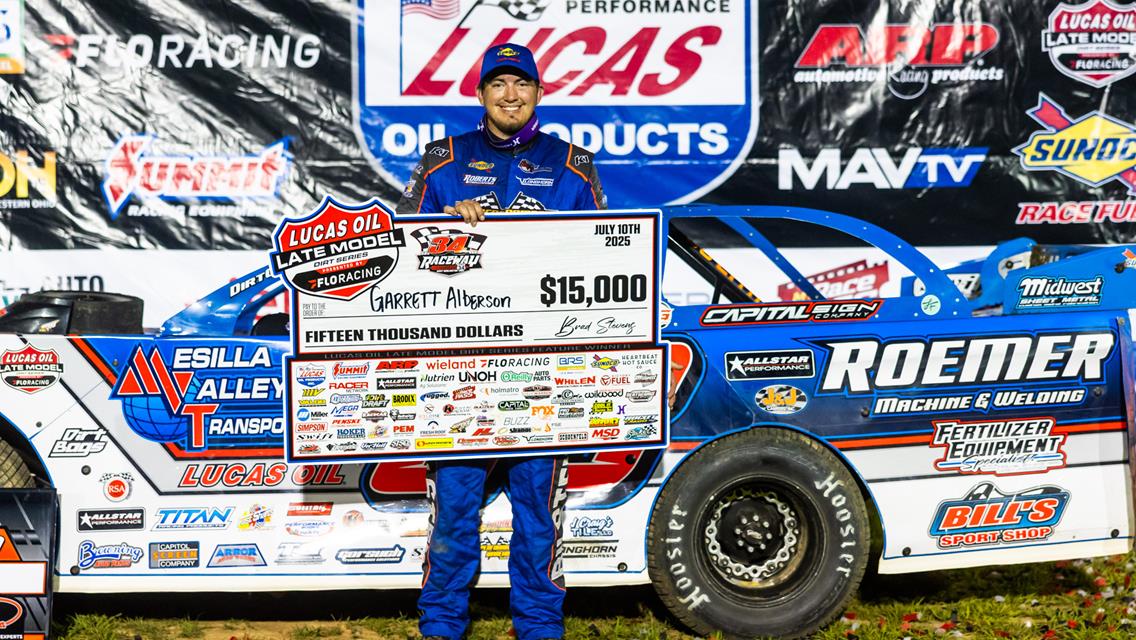 34 Raceway (West Burlington, IA) – Lucas Oil Late Model Dirt Series – July 10th, 2025. (Heath Lawson Photo)