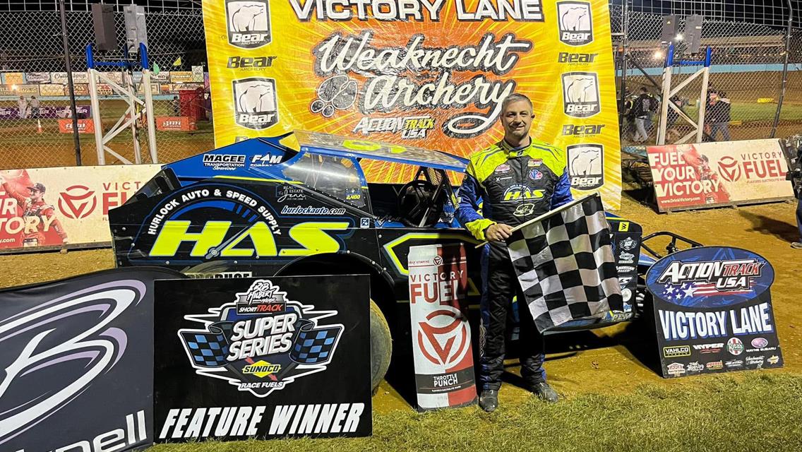 At the Line: Sheppard Beats Gular to STSS Modified Action Track USA Checkered Flag