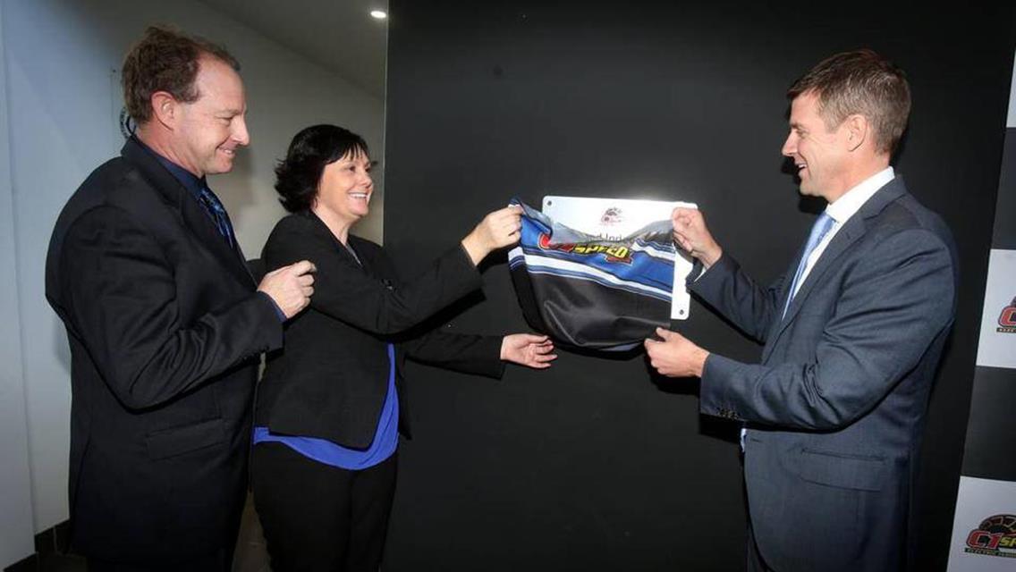 The Premier of NSW Mike Baird go-karting in Albion Park