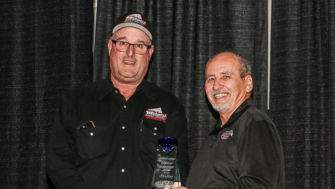 Long-time racing supporter Chris Davis named Forrest Lucas Lifetime Achievement Award winner at Lucas Oil Speedway banquet