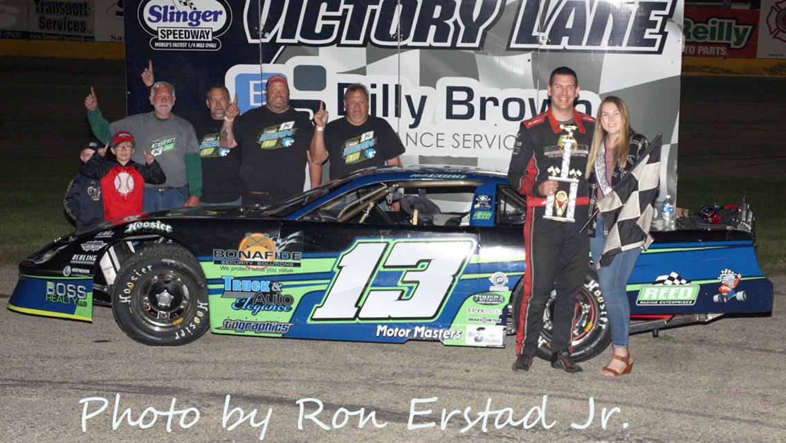 Casey Johnson scores first Super Late Model Feature win in WABAM 75