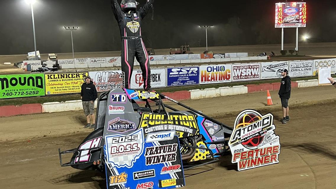 Korbyn Hayslett Dominates in POWRi BOSS at Atomic Speedway Series Season Finale