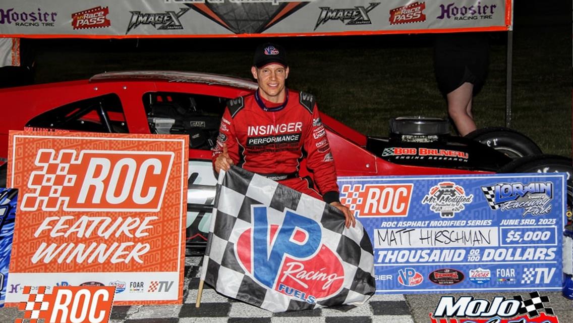 MATT HIRSCHMAN EARNS “MR. MODIFIED 75” VICTORY IN FIRST  RACE OF CHAMPIONS MODIFIED SERIES VISIT TO LORAIN RACEWAY PARK