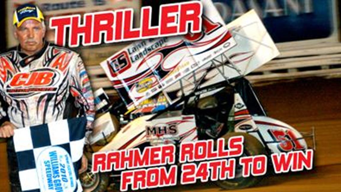Thriller: Rahmer Rolls from 24th to Win at Williams Grove