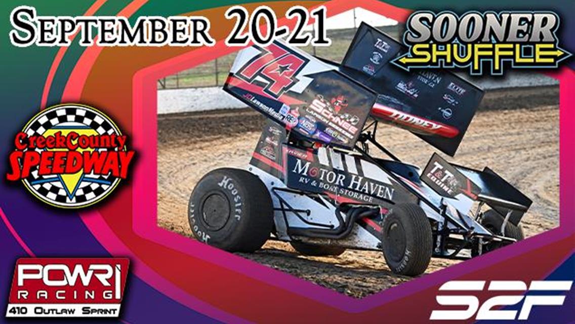 Sooner State Showcase at Creek County Speedway Ahead for POWRi 410 Sprints September 20-21