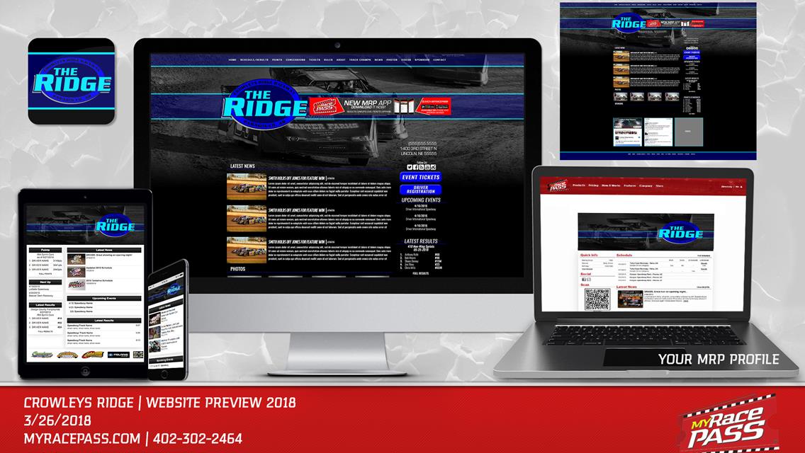 MyRacePass Creates Track Website for Crowleys Ridge Raceway