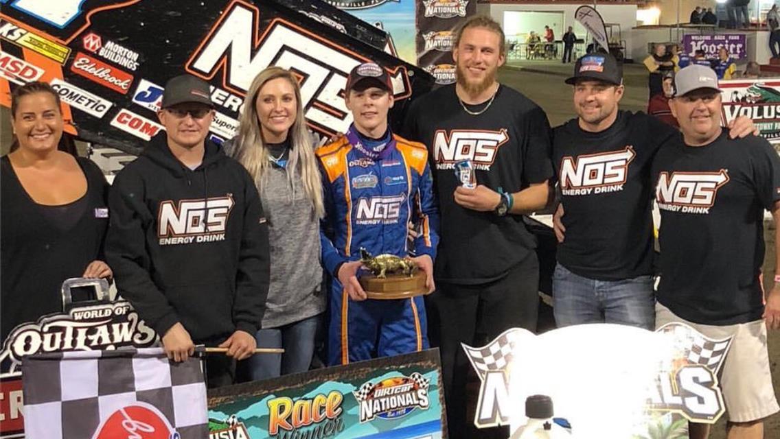 Haudenschild celebrates with Stenhouse-Marshall Racing