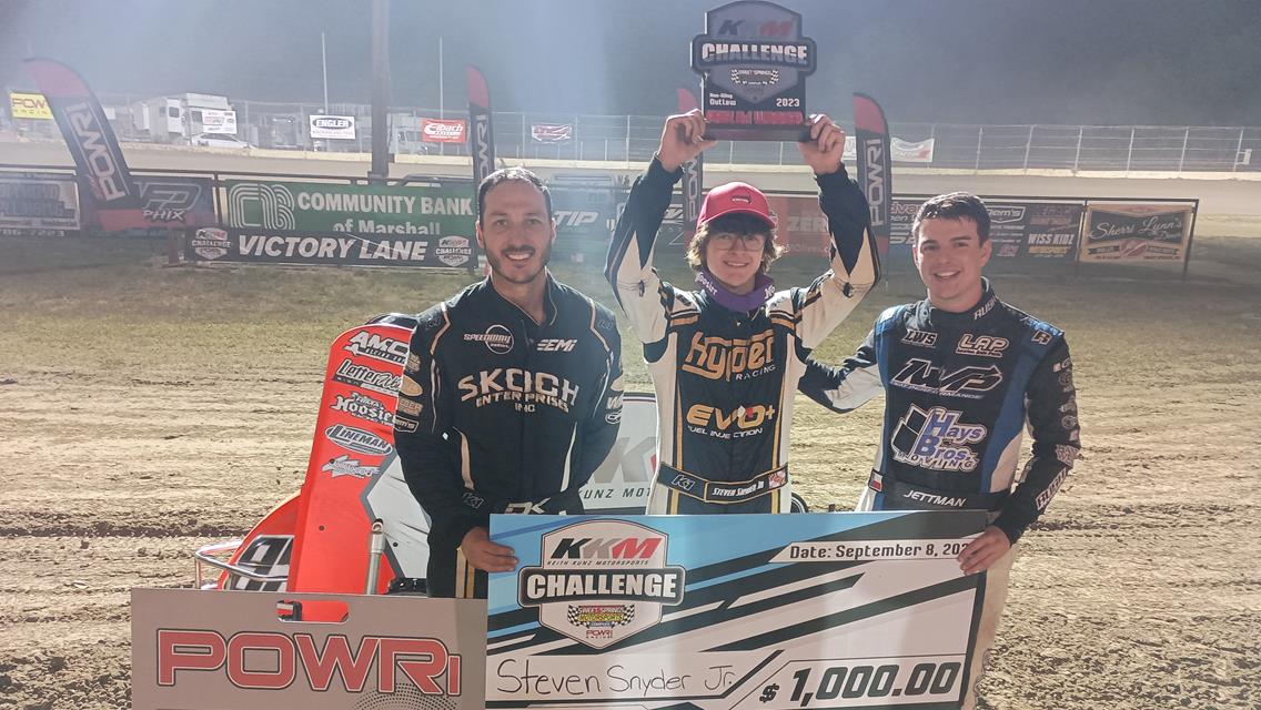 Steven Snyder Jr Leads Wire-to-Wire in SSMC’s KKM Challenge Night Two with POWRi Outlaw Micros