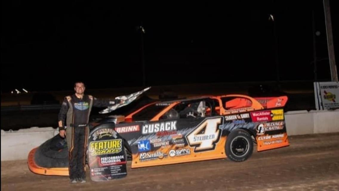 Travis Stemler gets the win at Crystal Motor Speedway (Crystal, Mich.) 4/27/24