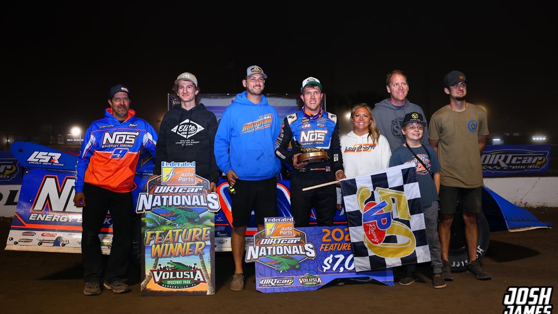 Volusia Speedway Park (Barberville, FL) – DIRTcar Nationals – February 10th-15th, 2025. (Josh James Artwork)