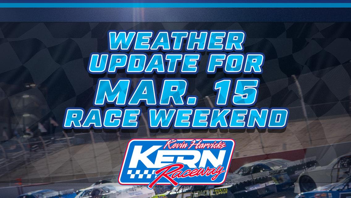 Weather &amp; Practice Update for Mar. 15 Race Weekend