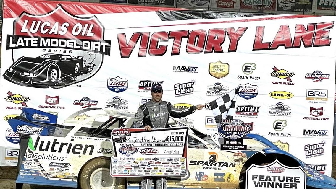 Red-hot Davenport shines to grab CMH Diamond Nationals triumph at Lucas Oil Speedway